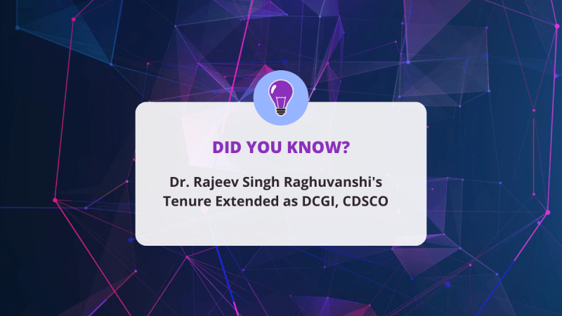 Dr. Rajeev Singh Raghuvanshi’s Tenure Extended as&nbsp;DCGI